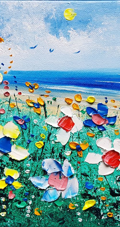 "The Beach & Meadow Flowers in Love" by Phil Broad