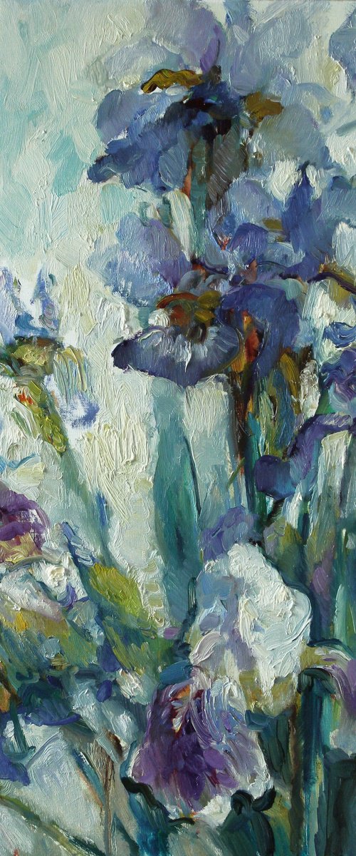 Blue irises. by Marina Podgaevskaya