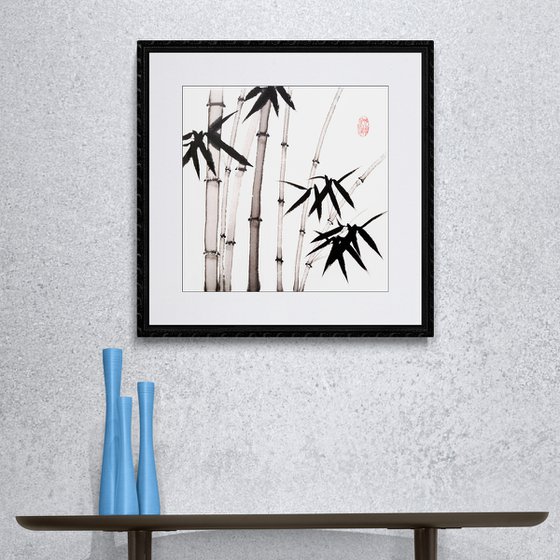 Bamboo forest - Bamboo series No. 2124 - Oriental Chinese Ink Painting