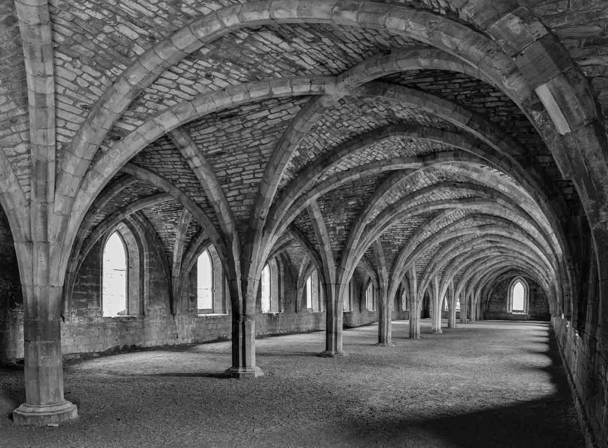 Fountains Abbey Cloisters - A3 Limited Edition Print by Ben Robson Hull