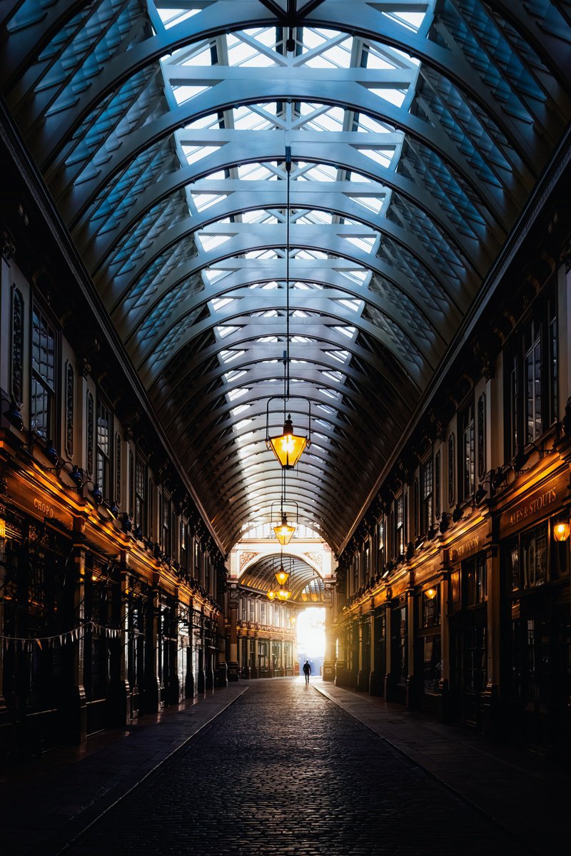 Cityscapes Photograph By Paul Nash, 16 X 24", Leadenhall Markets Sunlight, Original Artwork