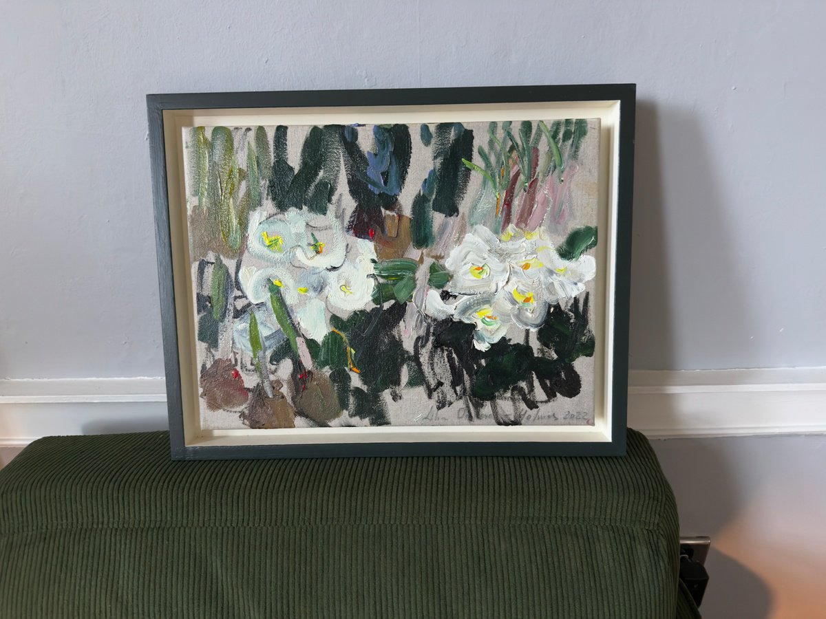 White Primroses By Lilia Orlova-Holmes, 18 X 14, Artwork For Sale On Artfinder