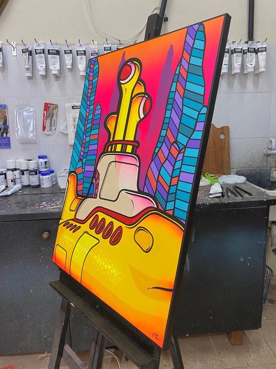 Yellow Submarine on Pink