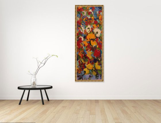 Panel, Summer Day - Abstract Large Size Floral Panel - Oil Painting - Vertical Horizontal Painting - Home Office Hotel Decor