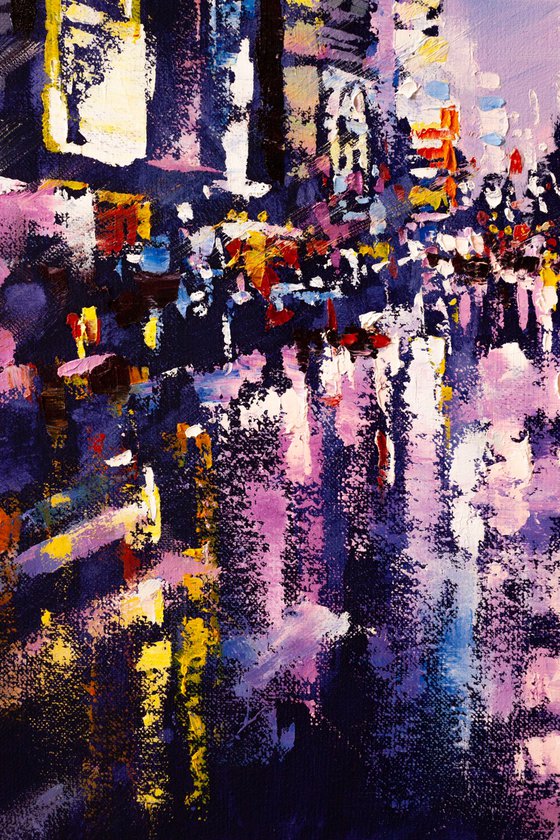 Night city lights