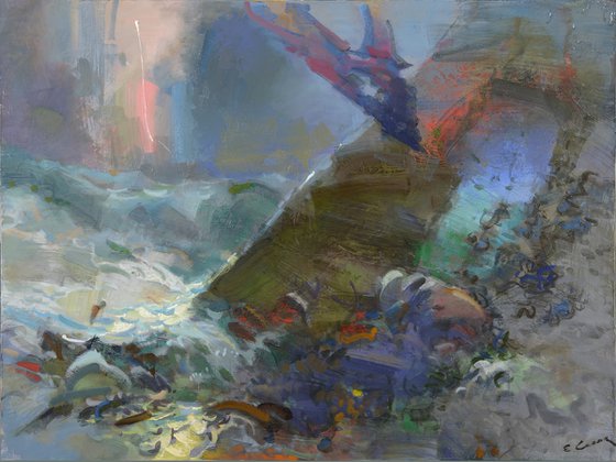 "Birds over the sea"