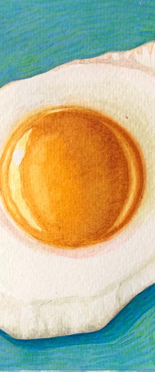 Little Fried Egg painting by Corrie Chiswell