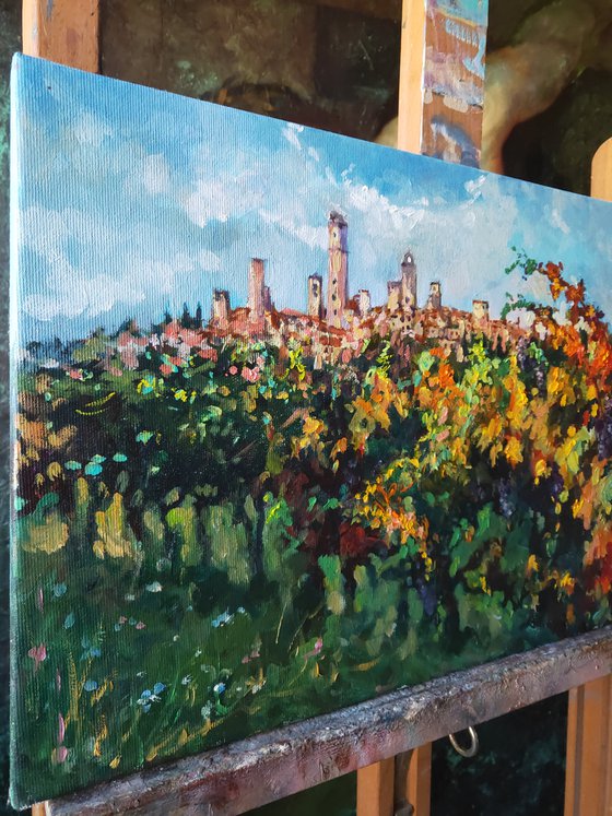 Tuscany, "Vineyard of San Gimignano " by Olga Tsarkova