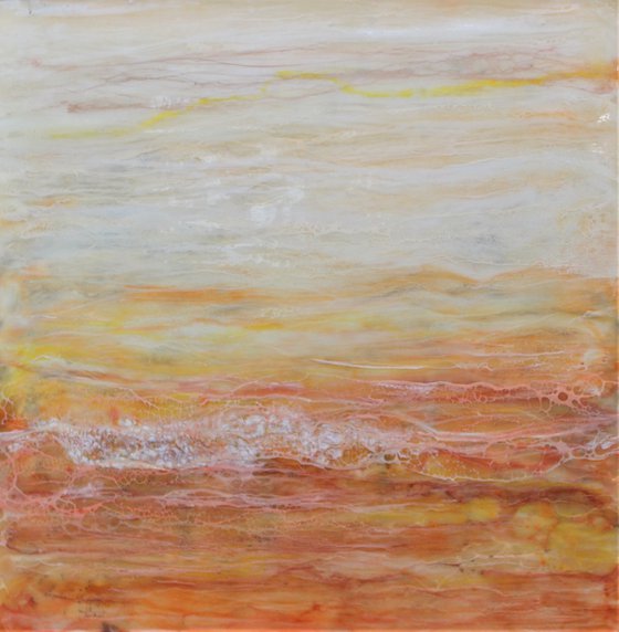 'Amber meditations" encaustic