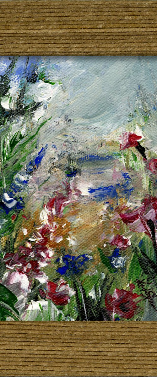 A Meadow Journey 8 - Framed Floral Painting by Kathy Morton Stanion by Kathy Morton Stanion