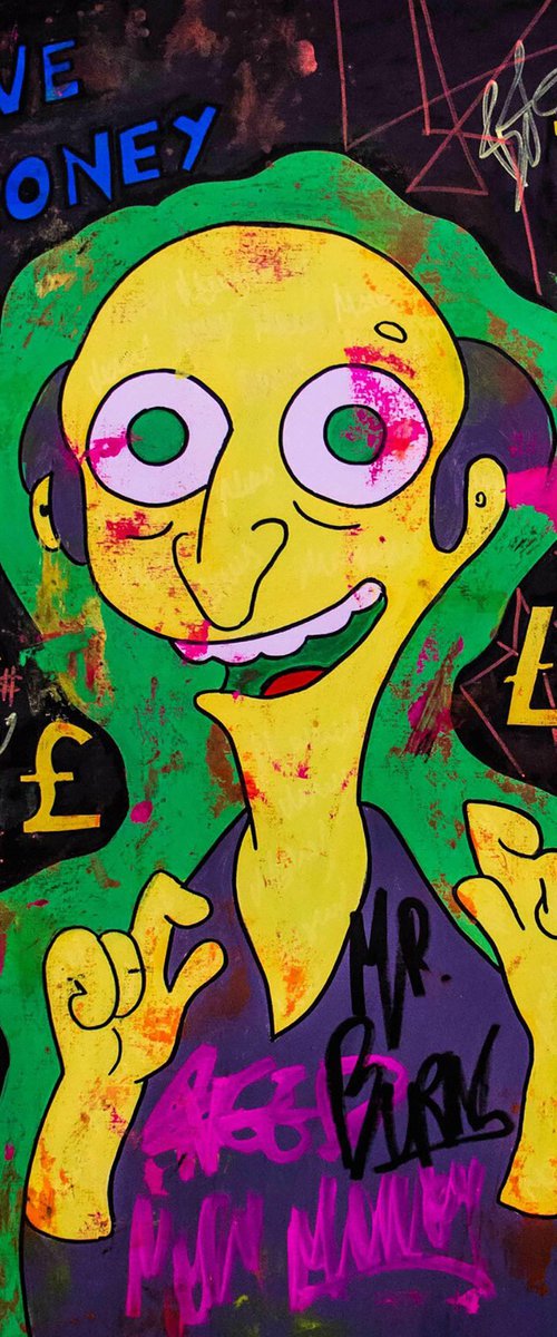 I Love Money ft. Mr Burns by Carlos Pun Art