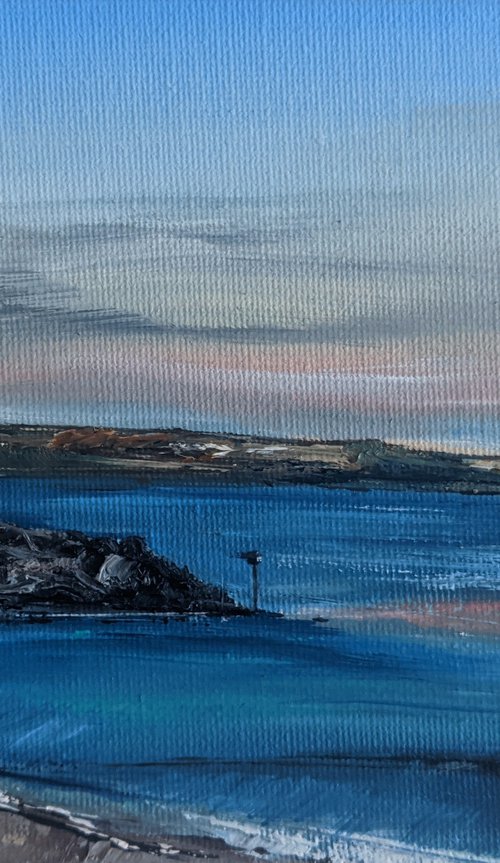 Miniature Weymouth seascape by Jo Earl