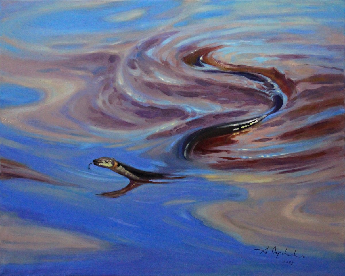 Sinding across the water by Alisa Onipchenko-Cherniakovska