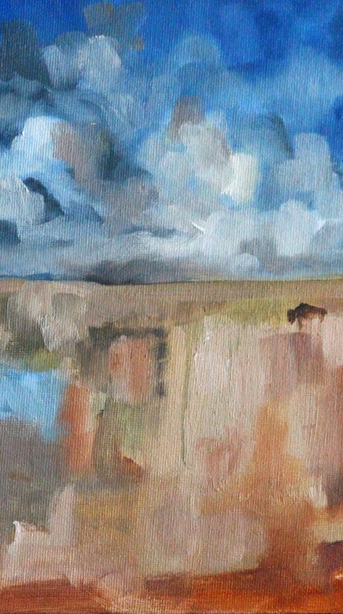 Landscape - Abstract - Buffalo - "Prairie Storm" by Katrina Case