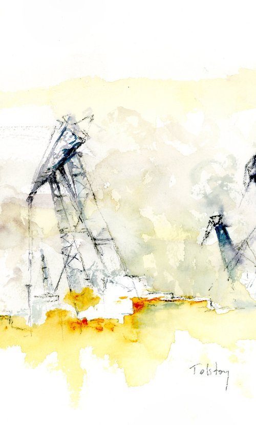 Cranes at Work by Alex Tolstoy