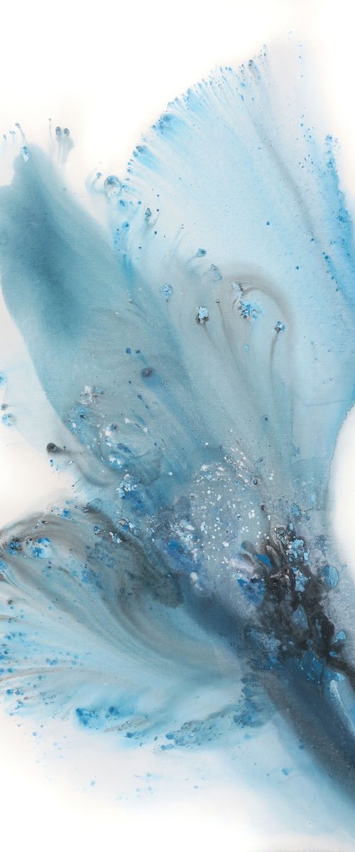 Nature 153 – Abstract Turquoise Plume by Muriel Napoli