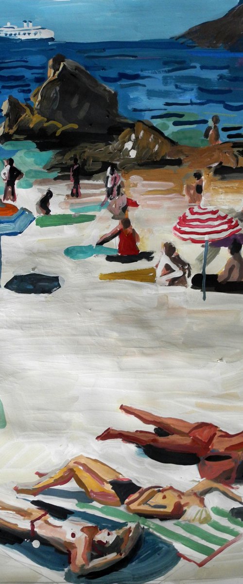 Mediterranean beach scene 2 by Stephen Abela