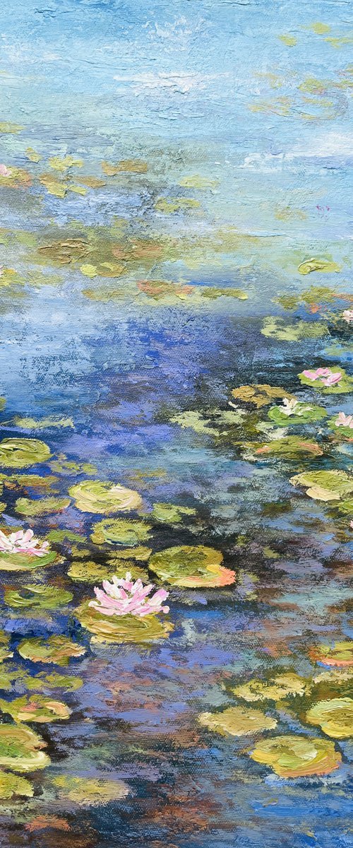 Blue Waterlily Pond by Pooja Verma