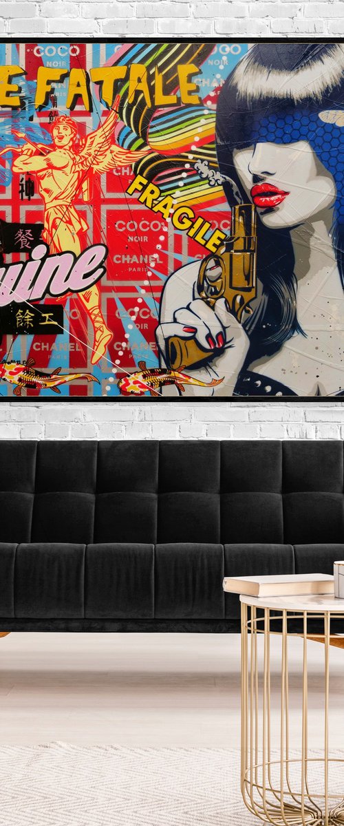 Genuine Assassin 160cm x 100cm Textured Urban Pop Art by Franko