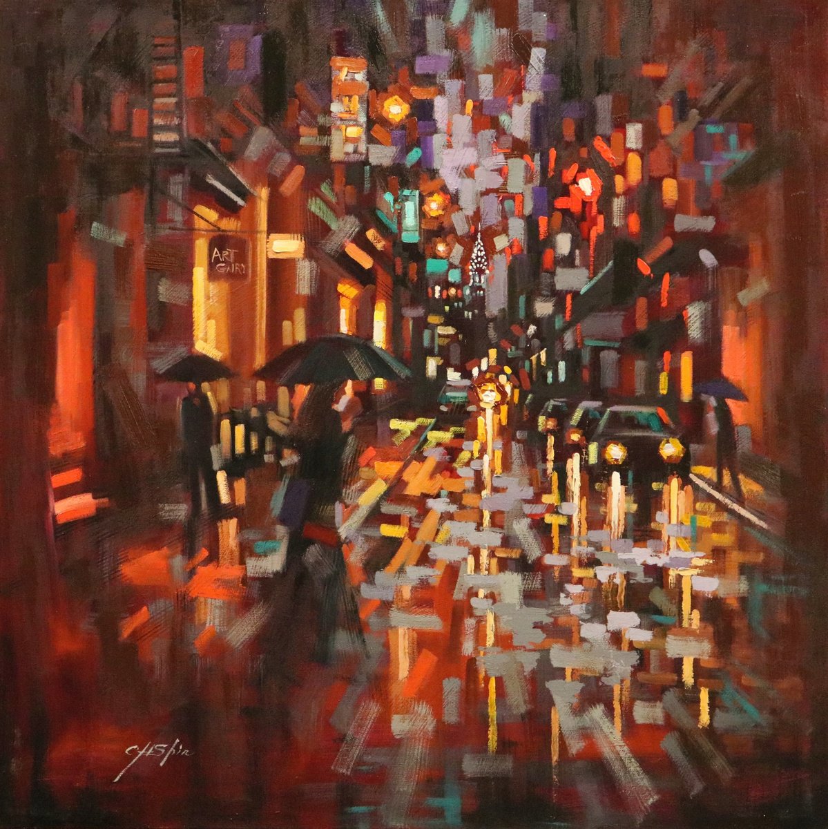 Night Walk in Soho Village by Chin H Shin