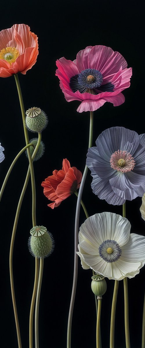 Poppies 53 by MICHAEL FILONOW