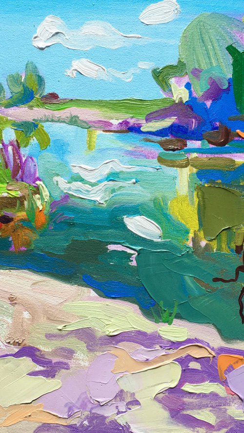 Study on the beach of the Irpin River (Ukraine) by Ole Karako