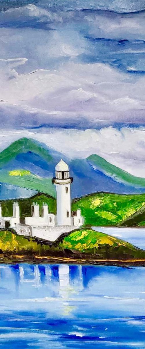 Lismore Lighthouse Scotland landscape by Olga Koval