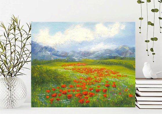 Small poppy field