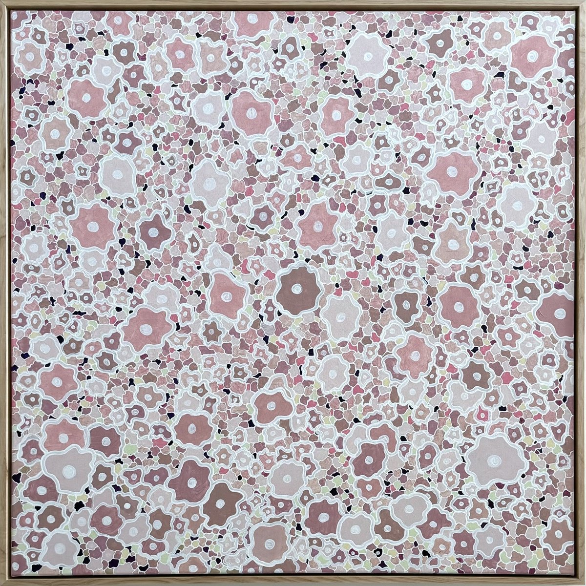 Organic Abstract Acrylic Painting By Carol Zsolt, 37 X 37, Inspiration 6603, Original Artwork