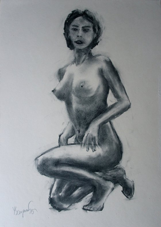 Female Figure #67 Charcoal