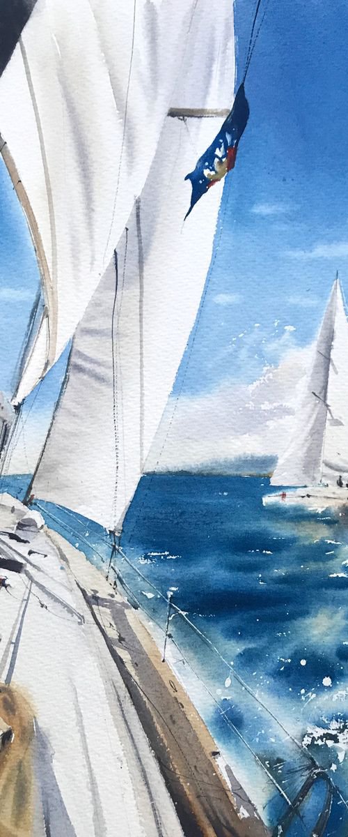 Sailboat with a blot by Eugenia Gorbacheva