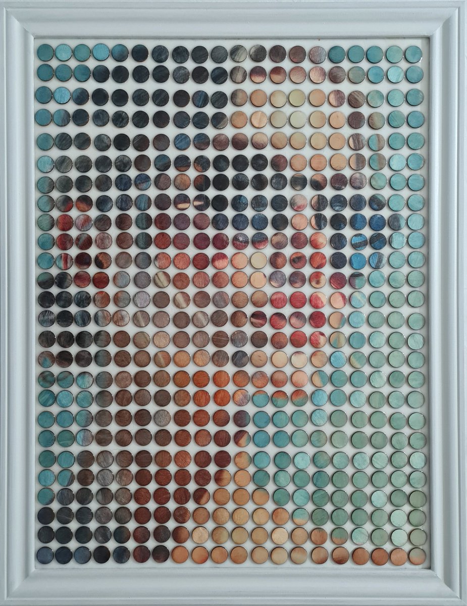 Impressionistic Collage , Warm Sunshine (N.723) - Dot Art Series By Alessio Mazzarulli, 27 X 35, Artwork For Sale On Artfinder