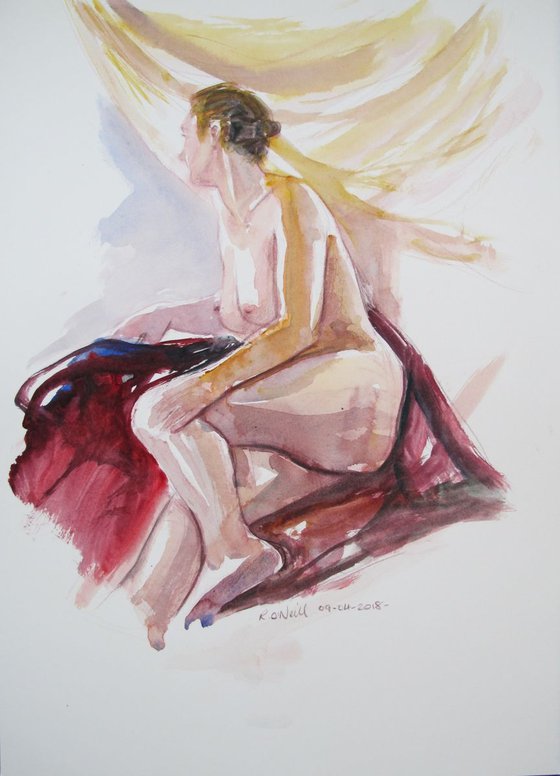 Seated female nude