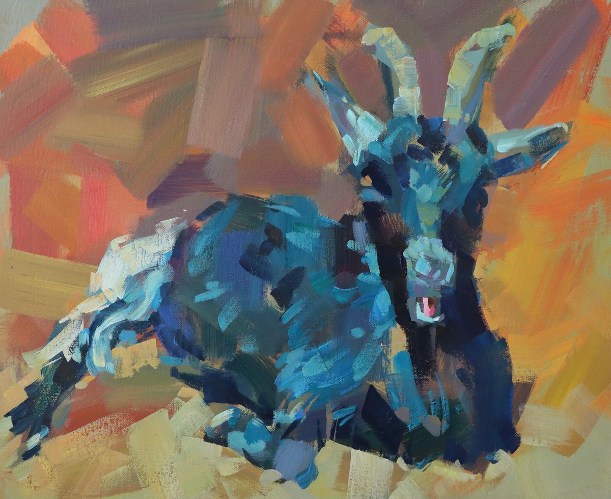 Seated Goat by Marie Antoniou