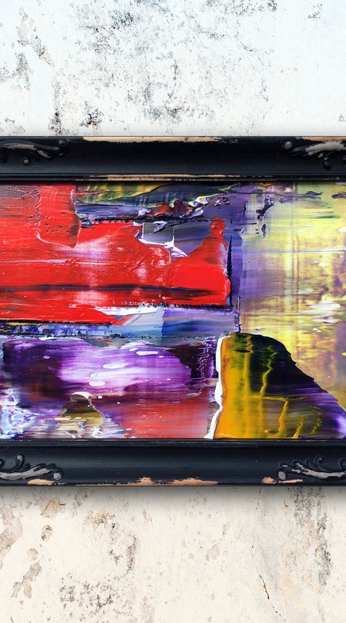 "Beautiful As You Are" - FREE USA SHIPPING - Original PMS Micro Painting On Glass, Framed - 8 x 6 inches by Preston M. Smith (PMS)
