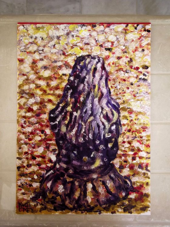 AUTUMN GIRL - Thick oil painting - 29.5x42 cm