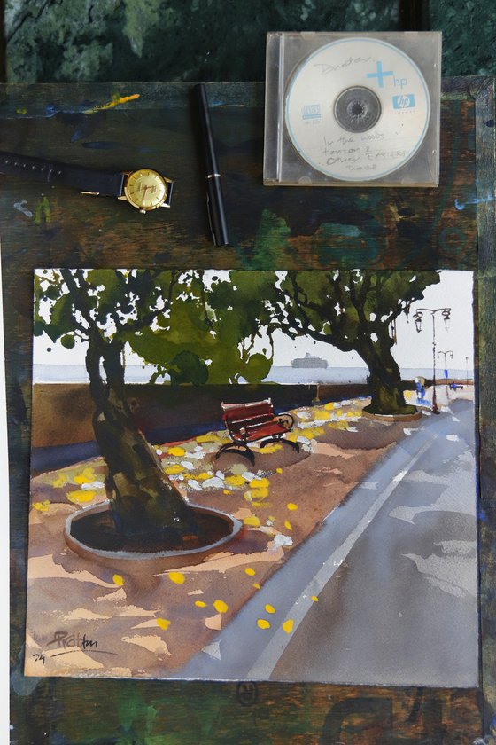 Sparkling shadows, waiting bench 1