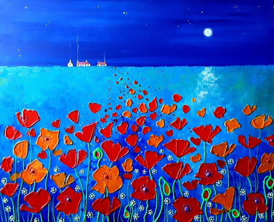 Moonlit Poppies