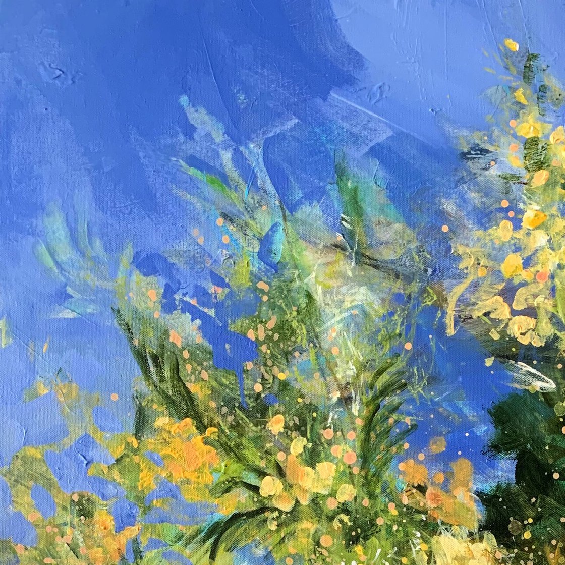 Original Acrylic Painting - Mimosa Flowers by Irina Laube