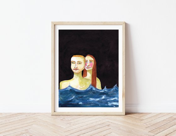 The Wild Ocean Swimming Couple