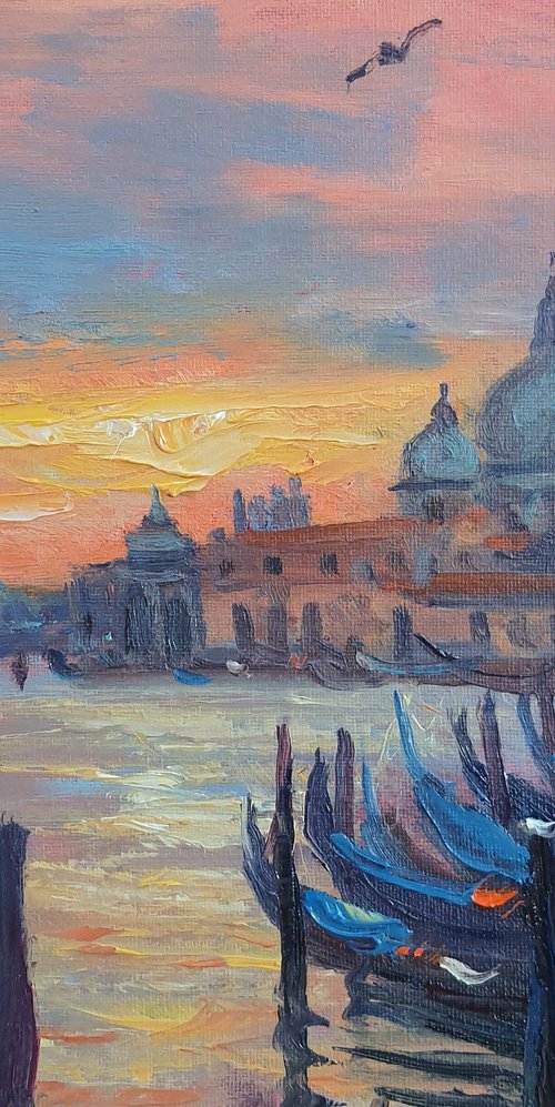 Venice sunset by Roberto Ponte