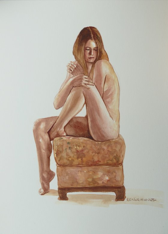 Seated female nude