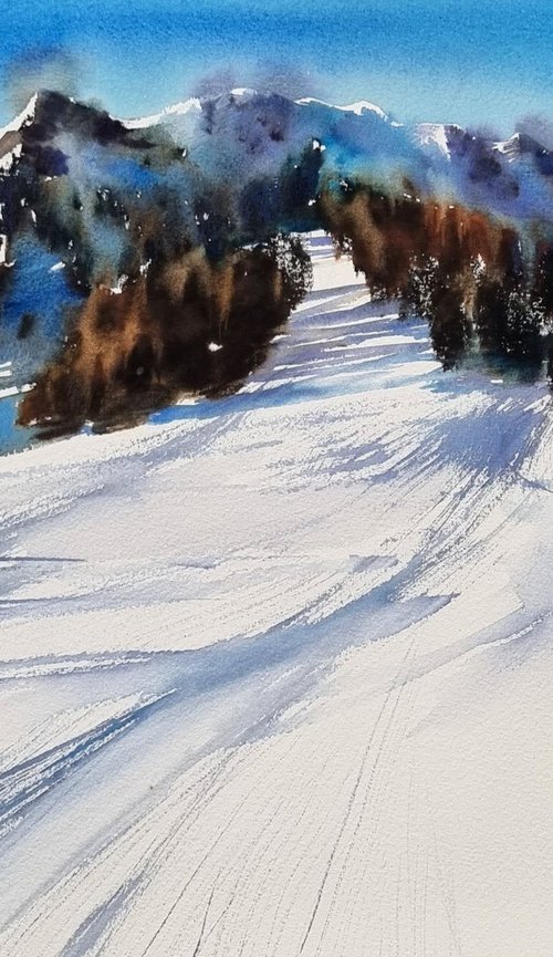 Winter Mountains -3 by Elena Genkin