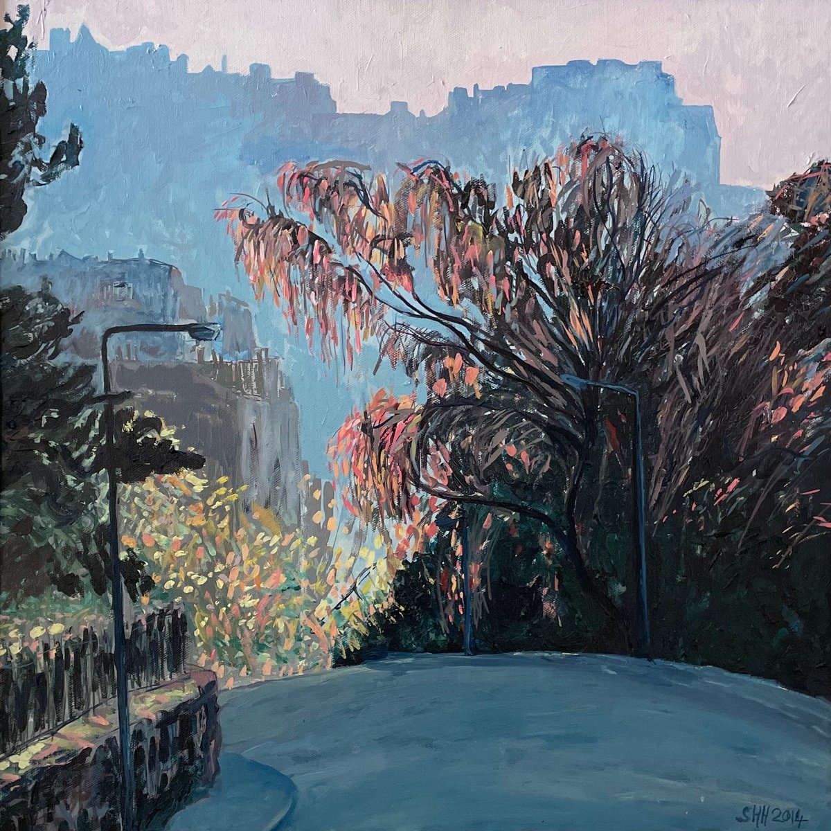 Down The Road, Edinburgh By Stephen Howard Harrison, 22 X 22, Artwork For Sale On Artfinder
