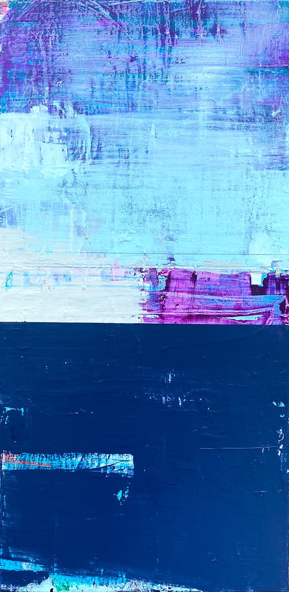 Abstract Landscape Acrylic Painting By Jason Forcier, 15 X 30, Pockets Out, Original Artwork