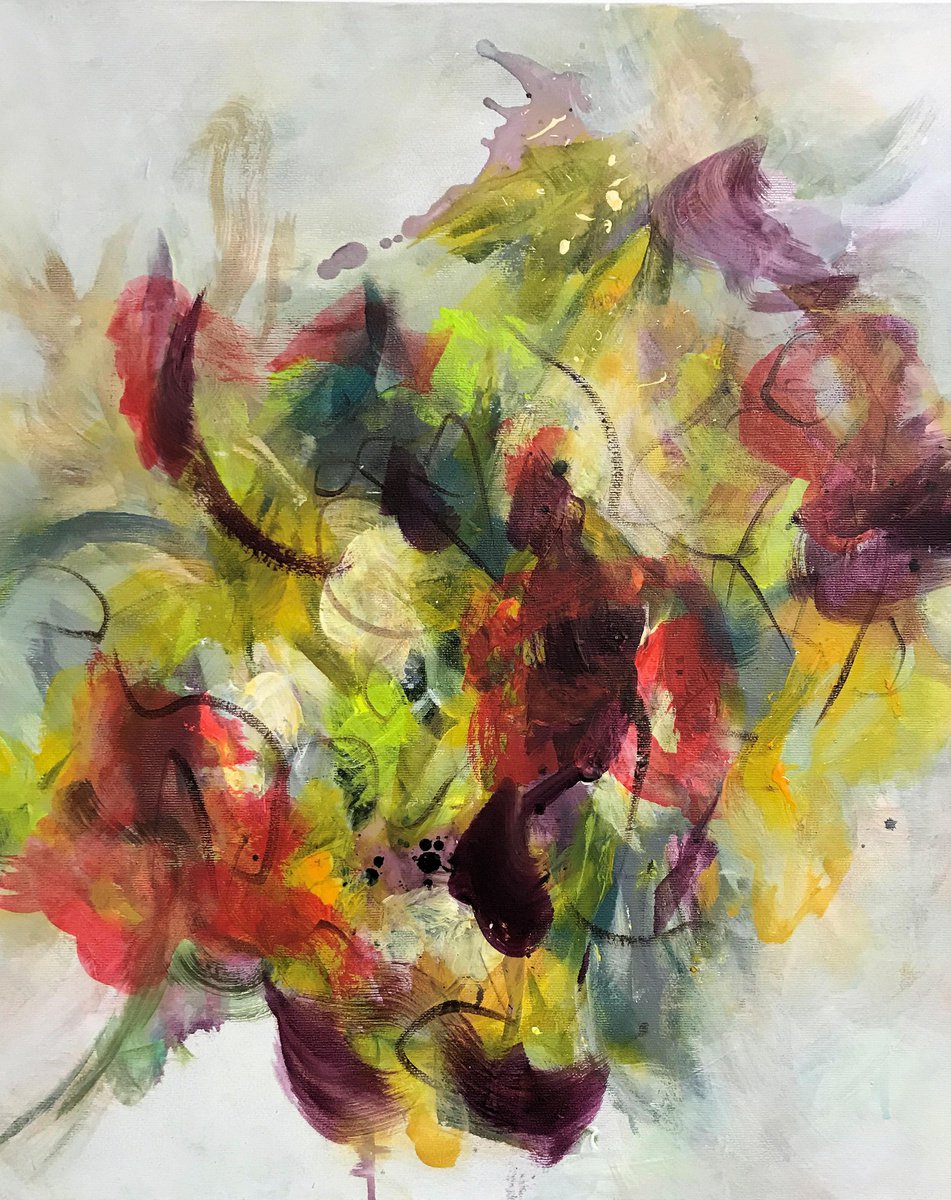 Floral Abstract III - Mixed Bouquet by Anja Stemmer