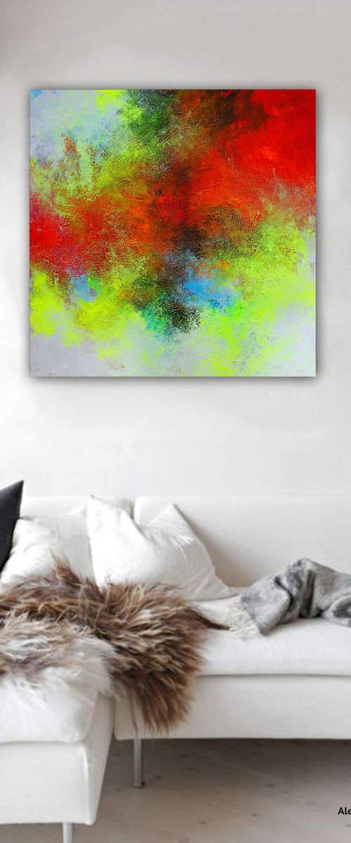 100x100cm. / Abstract art / Episode 77 by Alex Senchenko