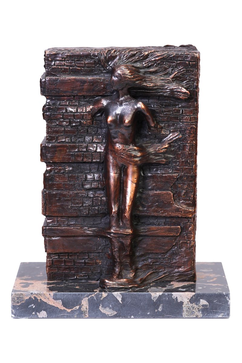 Abstract Clay Sculpture By Seda Eyuboglu, 10 X 15", Life, Original Artwork