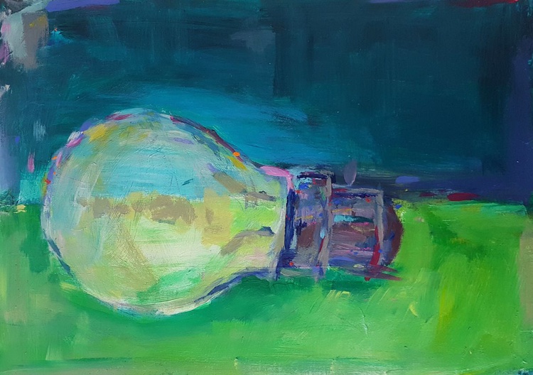 Light Bulb Acrylic Painting By Dawn Underwood Artfinder