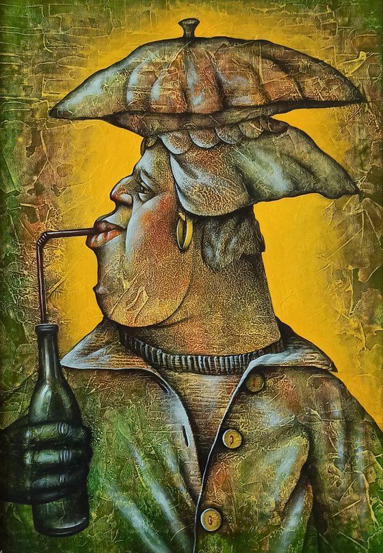 Gluttonous 50x70cm ,Acrylic/canvas, ready to hang
